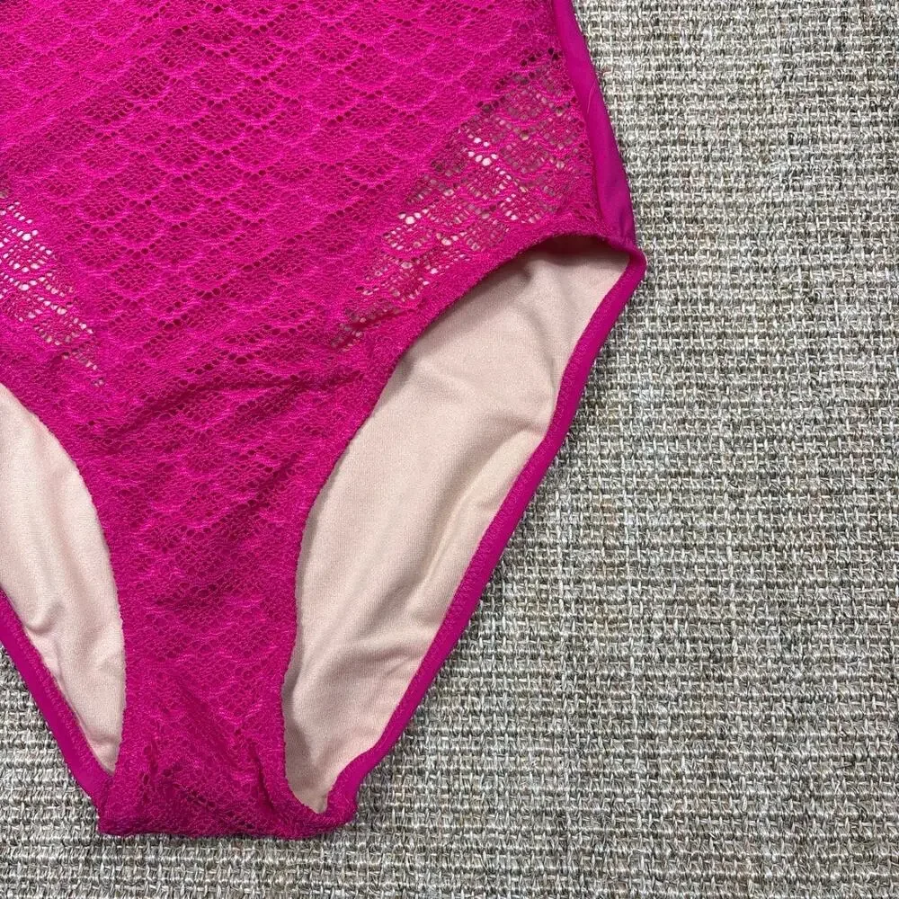 🩷 Pour Moi Castaway Halter Underwire Swimsuit | Size 34C | Hot Pink | NWT